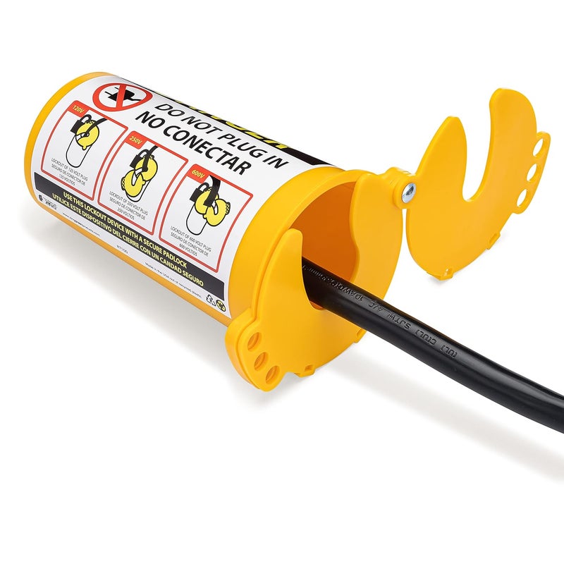 Zing Green Products 7100 RecycLockout Large Electrical Plug Lockout Device, USA-Made Recycled Plastic Lock Box, Yellow - Image 5